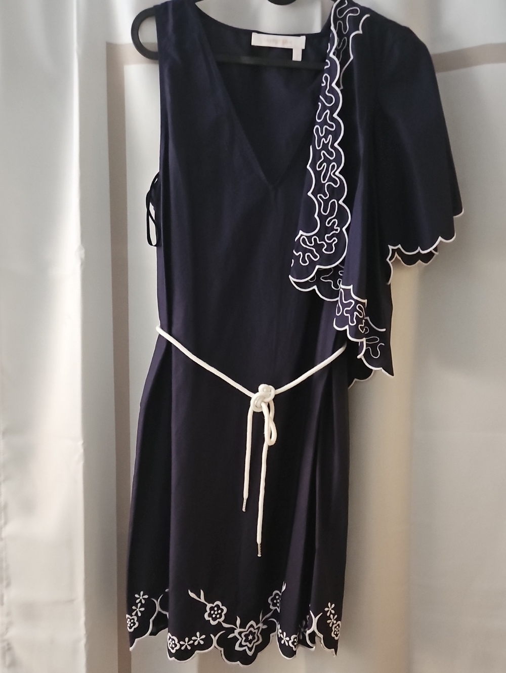 See By Chloe Floral-Trim Women’s Dress with Rope Belt And Cover